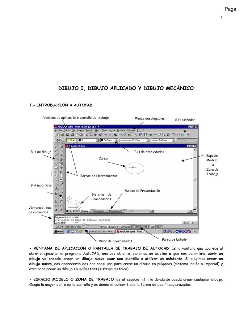 Imágen de pdf Dibujo I, dibujo aplicado y dibujo mecánico